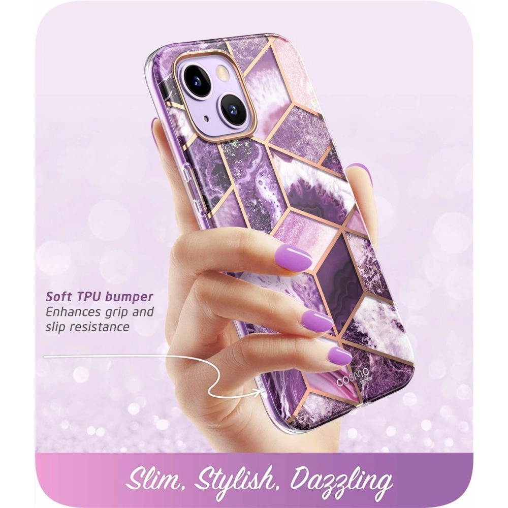 Wholesale Supcase Cosmo Apple iPhone 14 Plus / 15 Plus Marble Purple - SPC313 - {ean13} - Hurt
