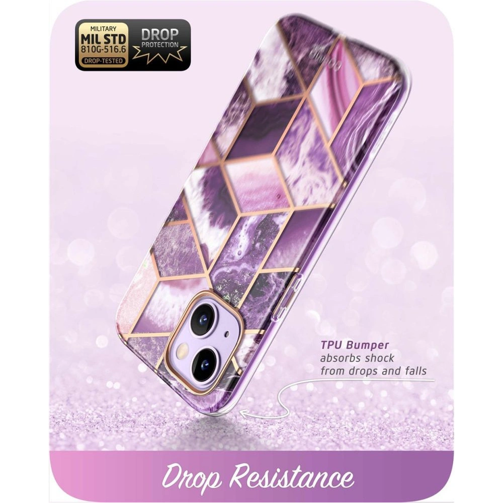 Wholesale Supcase Cosmo Apple iPhone 14 Plus / 15 Plus Marble Purple - SPC313 - {ean13} - Hurt