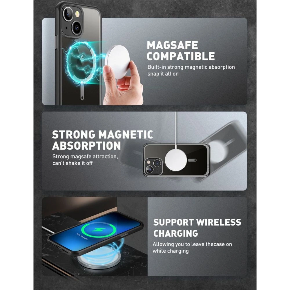 Hurtownia GSM - Etui Supcase Ub Mag MagSafe Apple iPhone 14 Plus / 15 Plus černé - SPC315 - {ean13} - Hurt