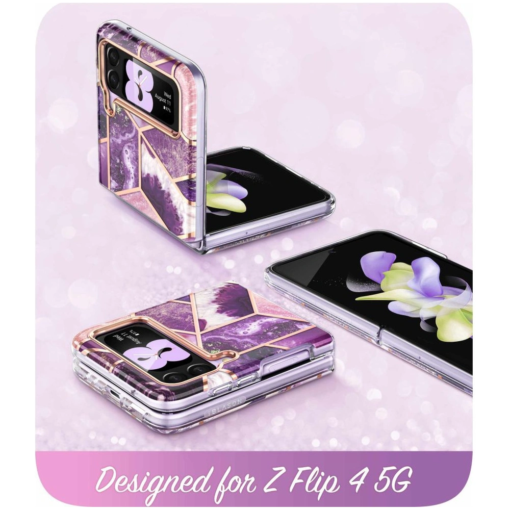 Wholesale Supcase Cosmo Samsung Galaxy Z Flip 4 Marble Purple - SPC318 - {ean13} - Hurt