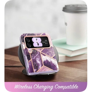 Wholesale Supcase Cosmo Samsung Galaxy Z Flip 4 Marble Purple - SPC318 - {ean13} - Hurt