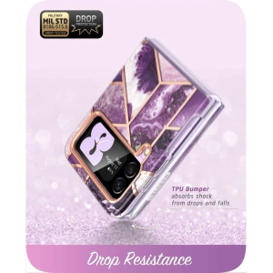 Wholesale Supcase Cosmo Samsung Galaxy Z Flip 4 Marble Purple - SPC318 - {ean13} - Hurt
