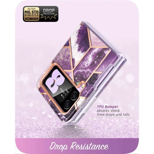 Etui Supcase Cosmo Samsung Galaxy Z Flip 4 Marble Purple