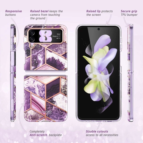 Etui Supcase Cosmo Samsung Galaxy Z Flip 4 Marble Purple