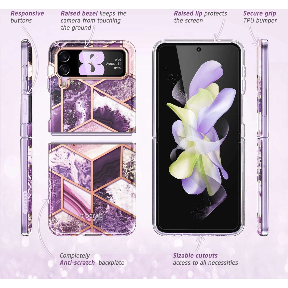 Hurtownia GSM - Case Supcase Cosmo Samsung Galaxy Z Flip 4 Marmor Lila - SPC318 - {ean13} - Hurt