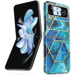 Wholesale Supcase Cosmo Samsung Galaxy Z Flip 4 Marble Blue - SPC319 - {ean13} - Hurt