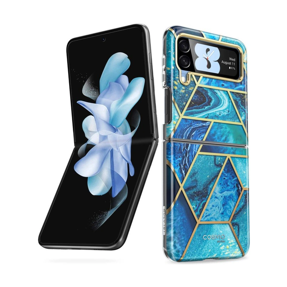 Wholesale Supcase Cosmo Samsung Galaxy Z Flip 4 Marble Blue - SPC319 - {ean13} - Hurt