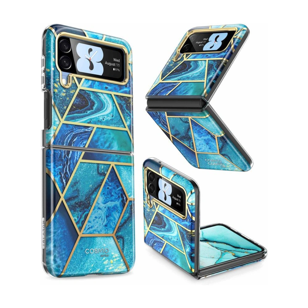 Wholesale Supcase Cosmo Samsung Galaxy Z Flip 4 Marble Blue - SPC319 - {ean13} - Hurt