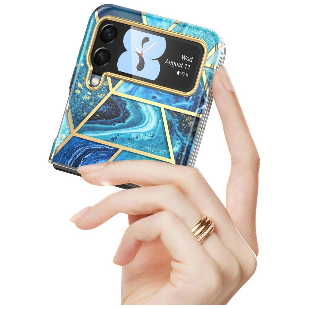 Wholesale Supcase Cosmo Samsung Galaxy Z Flip 4 Marble Blue - SPC319 - {ean13} - Hurt