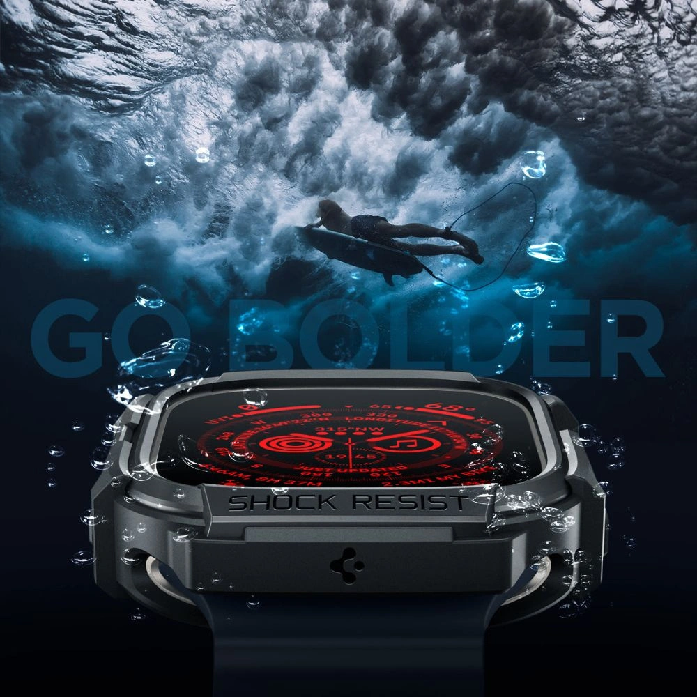 Hurtownia GSM - Etui Spigen Rugged Armor Apple Watch Ultra 49mm Matt Fekete - SPN2566 - {ean13} - Hurt
