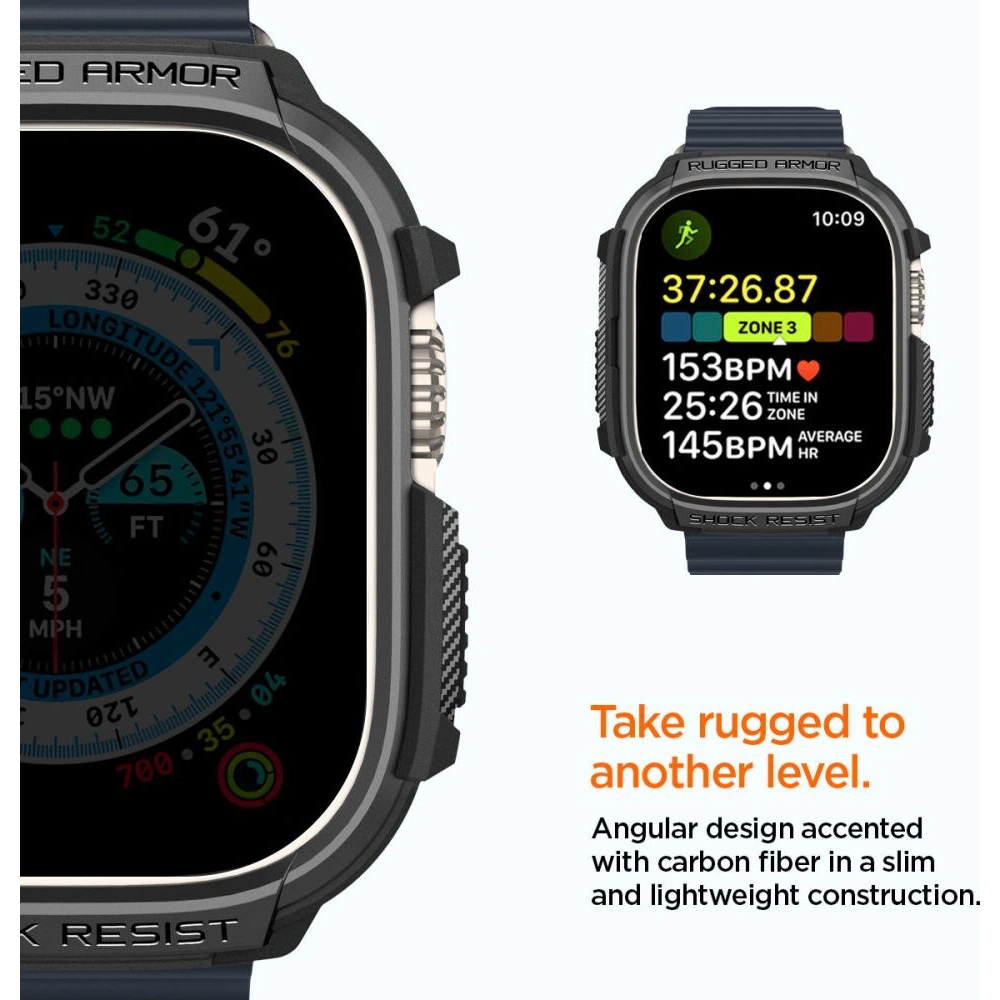 Hurtownia GSM - Etui Spigen Rugged Armor Apple Watch Ultra 49mm Matt Fekete - SPN2566 - {ean13} - Hurt