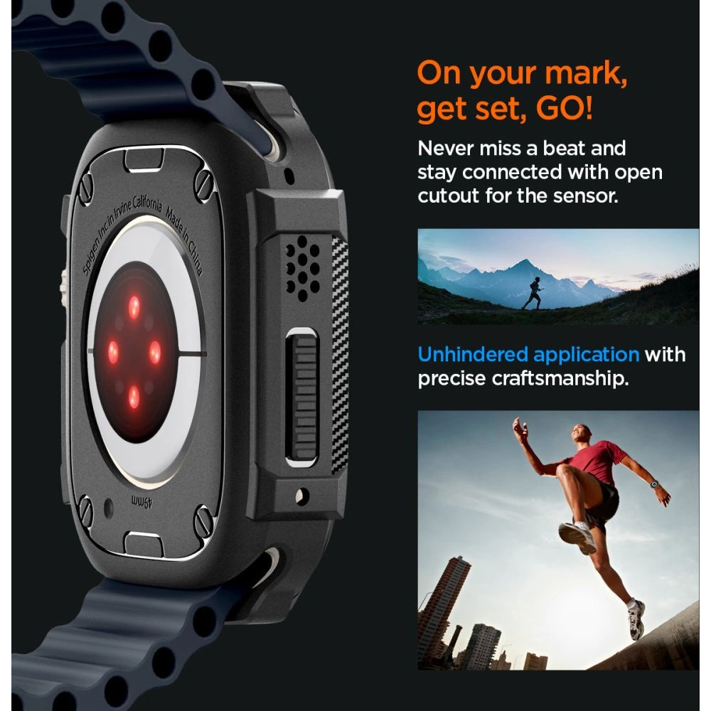 Hurtownia GSM - Etui Spigen Rugged Armor Apple Watch Ultra 49mm Matt Fekete - SPN2566 - {ean13} - Hurt