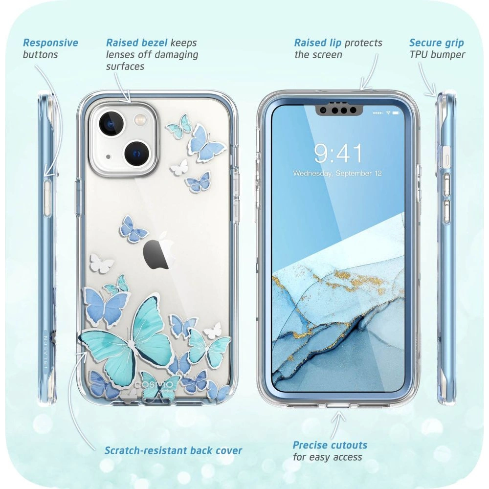 Hurtownia GSM - Etui Supcase Cosmo Apple iPhone 14 Plus / 15 Plus Kék Légy - SPC323 - {ean13} - Hurt