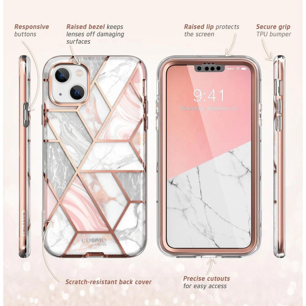Supcase Cosmo Apple iPhone 14/13 Marble Pink