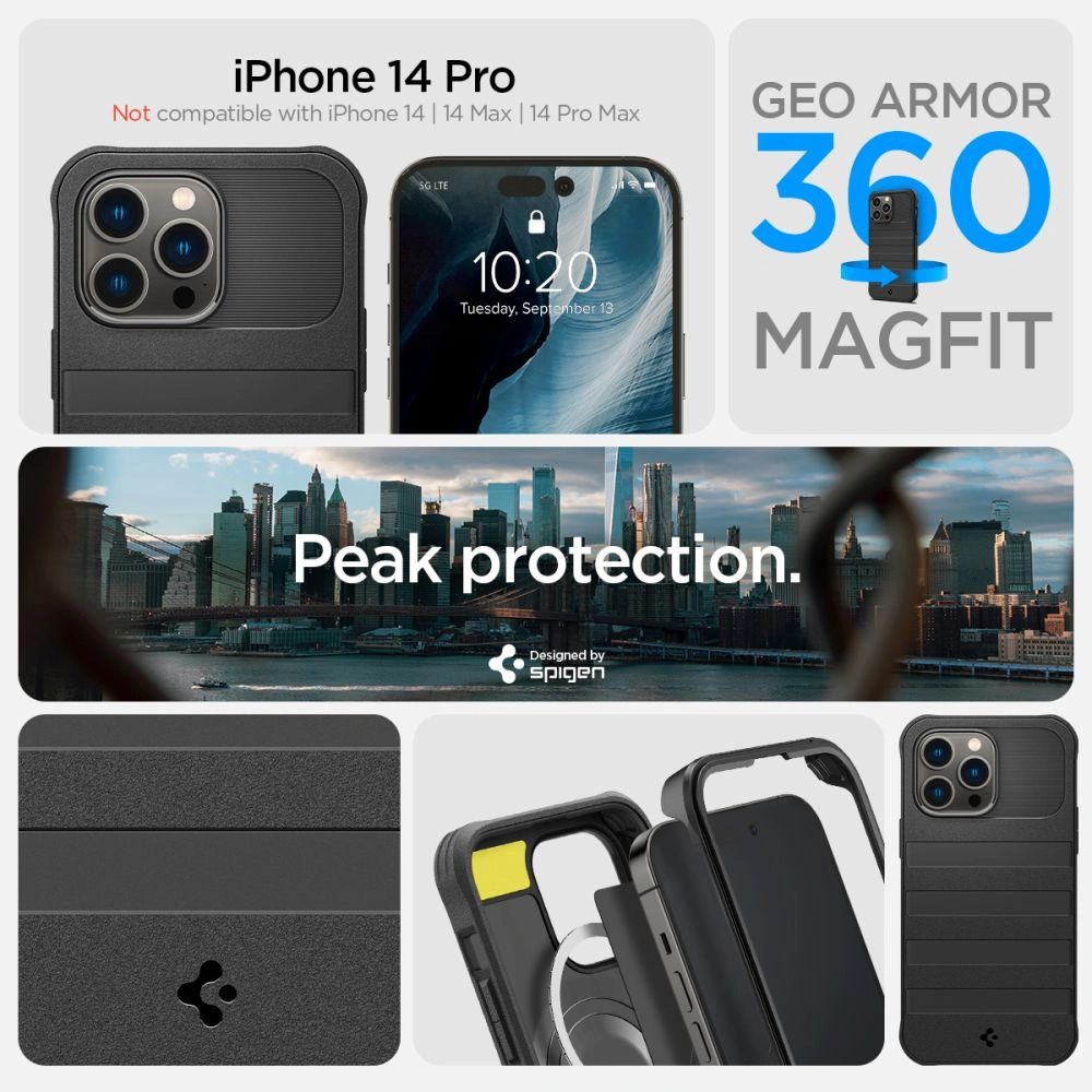 Hurtownia GSM - Etui Spigen Geo Armor 360 Mag MagSafe Apple iPhone 14 Pro černé - SPN2567 - {ean13} - Hurt