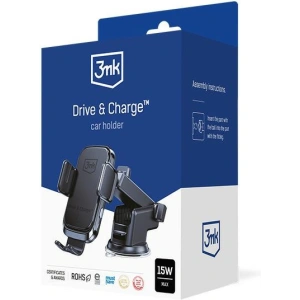 Hurtownia GSM - Automatischer Auto-Halter mit kabellosem Ladegerät 3MK Drive&Charge 15W - 3MK4182 - {ean13} - Hurt