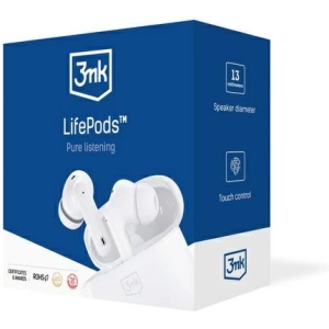 Hurtownia GSM - Słuchawki TWS 3MK LifePods Bluetooth 5.3 ANC białe - 3MK4185 - {ean13} - Hurt