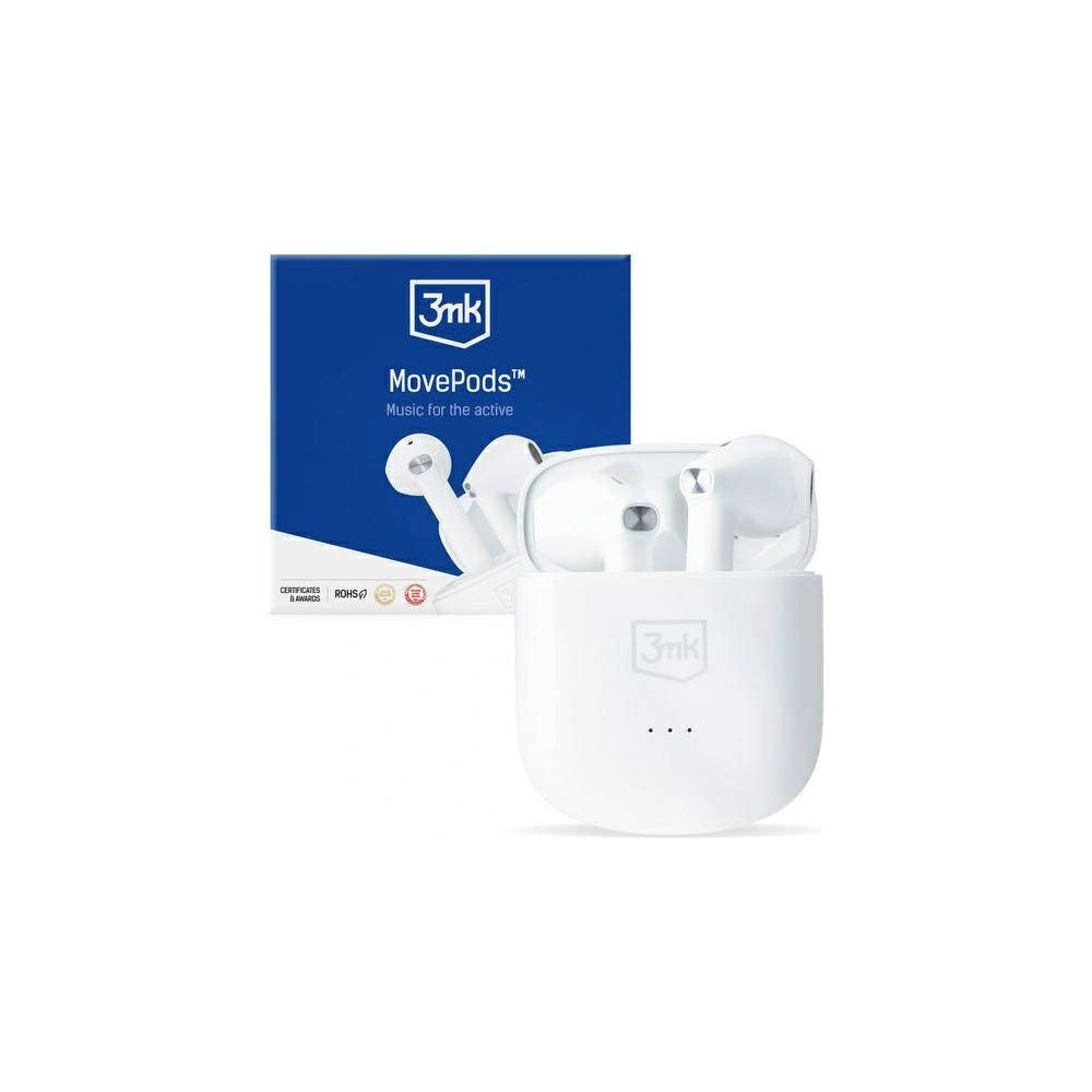 Hurtownia GSM - Sluchátka TWS 3MK MovePods Bluetooth 5.3 bílé - 3MK4186 - {ean13} - Hurt