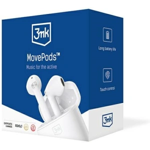 Słuchawki TWS 3MK MovePods Bluetooth 5.3 białe