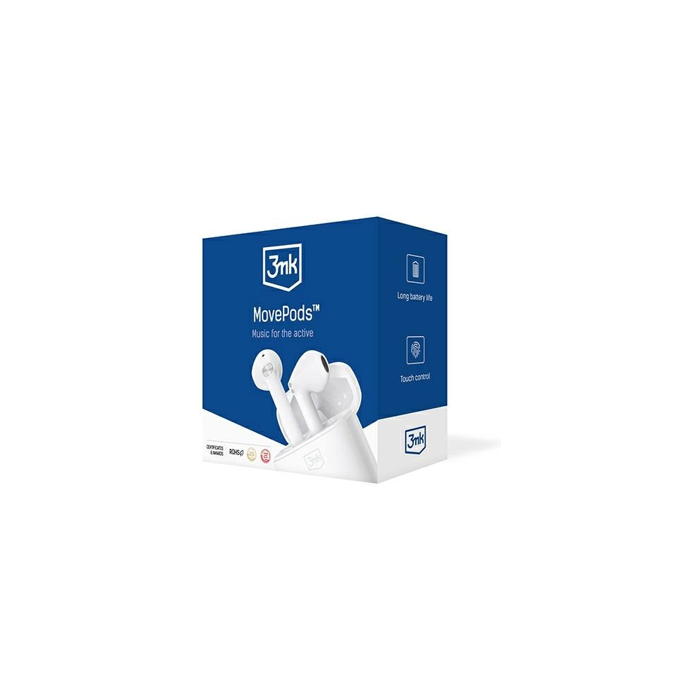 Hurtownia GSM - Sluchátka TWS 3MK MovePods Bluetooth 5.3 bílé - 3MK4186 - {ean13} - Hurt