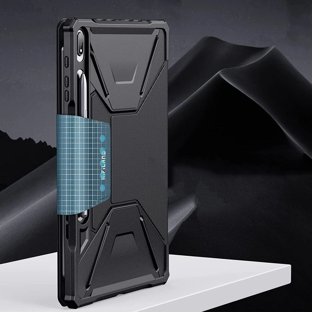 Hurtownia GSM - Etui Infiland Keyboard Stand Samsung Galaxy Tab S8+ Plus/S7+ Plus/S7 FE 12.4 Černé - INF26 - {ean13} - Hurt