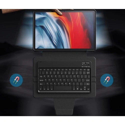 Etui Infiland Keyboard Stand Samsung Galaxy Tab S8+ Plus/S7+ Plus/S7 FE 12.4 Black