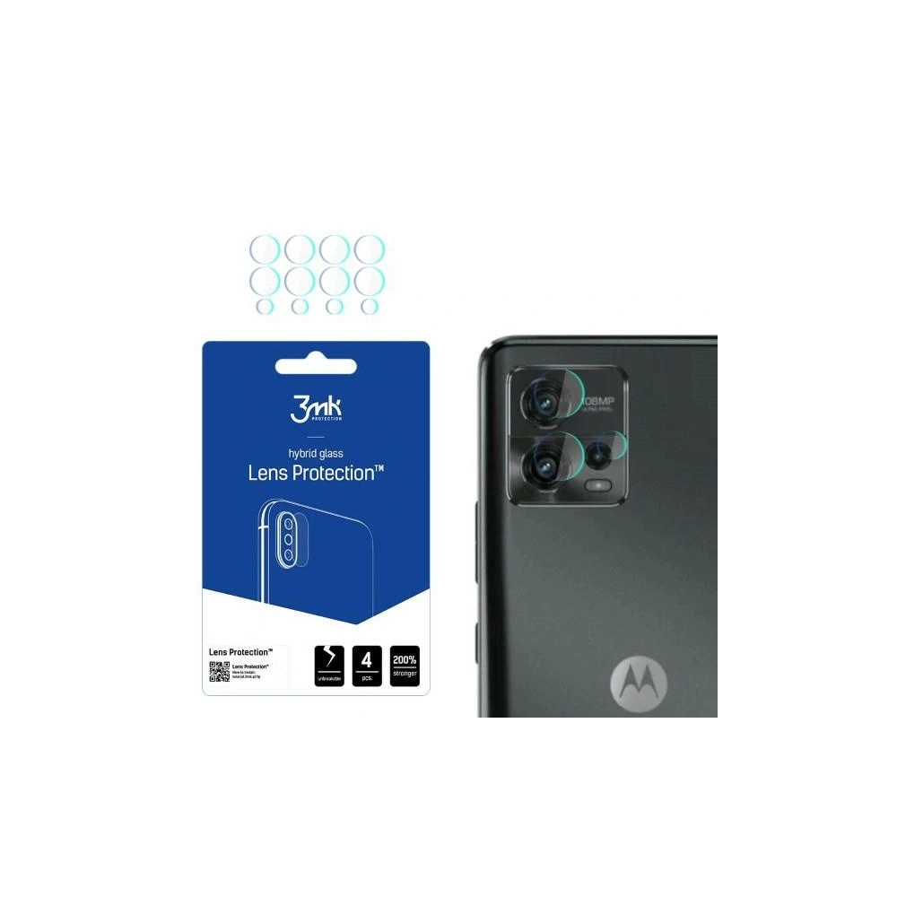 Hurtownia GSM - Hybridní sklo na objektiv fotoaparátu 3MK Lens Protect Motorola Moto G72 [4 PACK] - 3MK4218 - {ean13} - Hurt