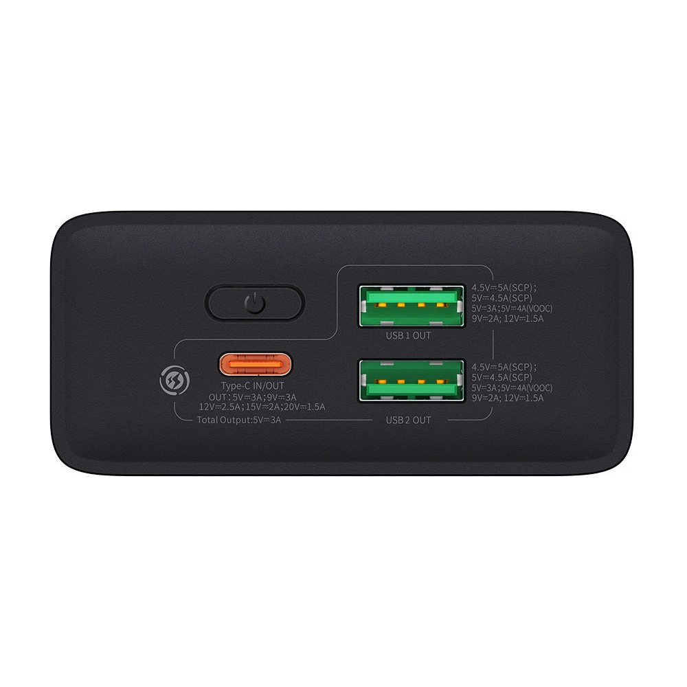 Hurtownia GSM - Powerbank Baseus Adaman2 20000mAh 30W 2xUSB/1xUSB-C Power Delivery Quick Charge SCP, Oppo Super VOOC negru - BSU3673 - {ean13} - Hurt