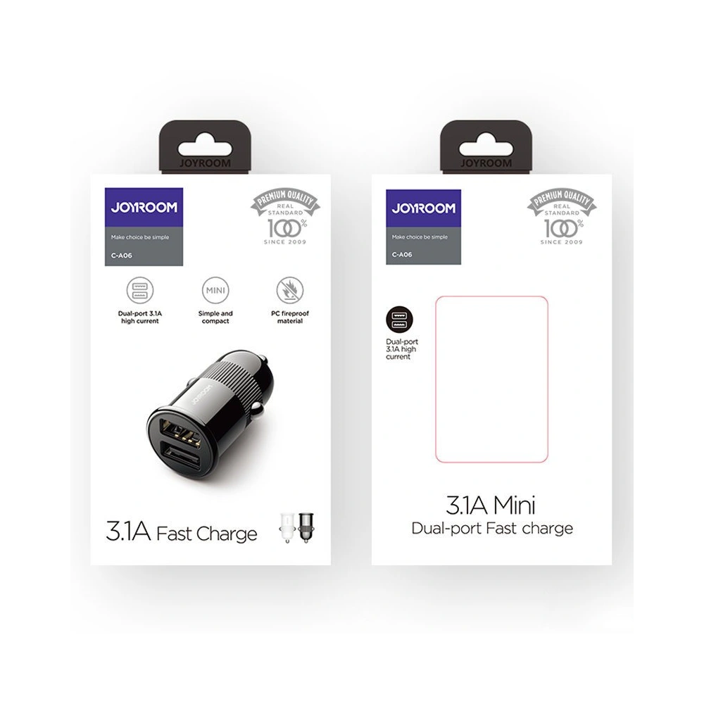 Hurtownia GSM - Nabíječka do auta Joyroom 2x USB 3,1A bílá (C-A06) - JYR95 - {ean13} - Hurt