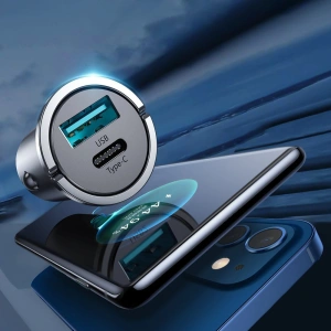 Hurtownia GSM - Autós töltő Joyroom USB/USB-C 45W 5A Power Delivery Gyors Töltés 3.0 AFC SCP szürke (C-A35) - JYR97 - {ean13} - Hurt
