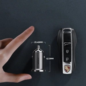 Hurtownia GSM - Autonabíječka Joyroom USB/USB-C 45W 5A Power Delivery Quick Charge 3.0 AFC SCP šedá (C-A35) - JYR97 - {ean13} - Hurt