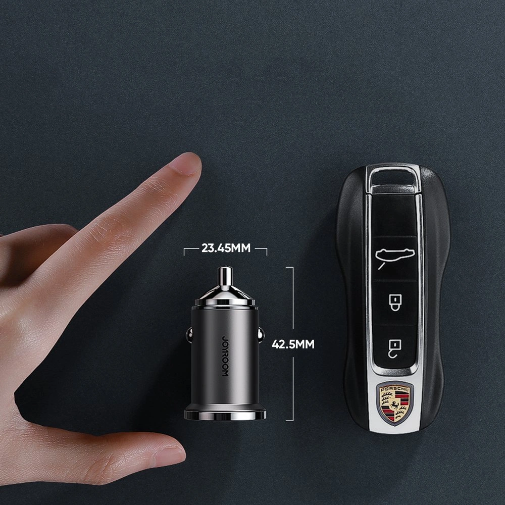 Hurtownia GSM - Autonabíječka Joyroom USB/USB-C 45W 5A Power Delivery Quick Charge 3.0 AFC SCP šedá (C-A35) - JYR97 - {ean13} - Hurt