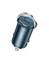 Joyroom mini dual port USB-C / USB 20W 5A car charger Power Delivery Quick Charge 3.0 AFC SCP blue (C-A45)
