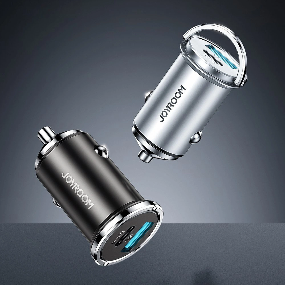 Hurtownia GSM - Autonabíječka Joyroom USB/USB-C 20W 5A Power Delivery Quick Charge 3.0 AFC SCP šedá (C-A45) - JYR99 - {ean13} - Hurt