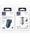 Wholesale Joyroom mini dual port USB-C / USB 20W 5A car charger Power Delivery Quick Charge 3.0 AFC SCP gray (C-A45) - JYR99 - {ean13} - Hurt
