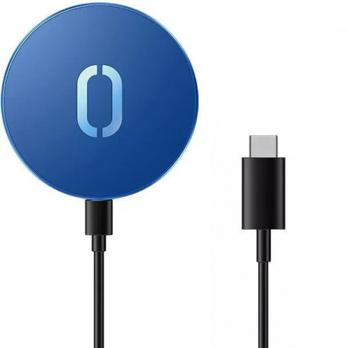 Joyroom Distributor - 6941237131164 - JYR100 - Joyroom wireless Qi charger 15 W for iPhone (MagSafe compatible) + USB-C cable blue (JR-A28) - B2B homescreen