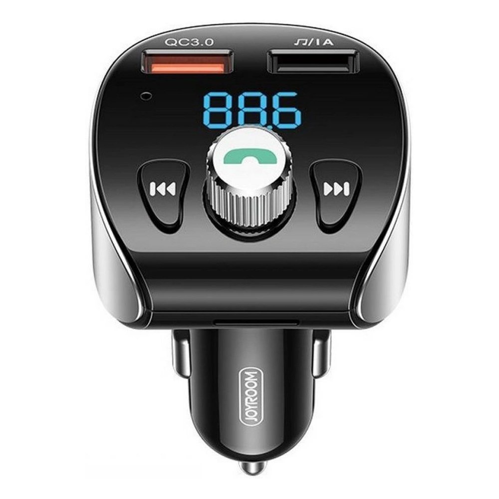 Hurtownia GSM - FM-Transmitter Joyroom Bluetooth 5.0 MP3 micro SD 2xUSB 18W 3A QC 3.0 schwarz (JR-CL02) - JYR150 - {ean13} - Hurt