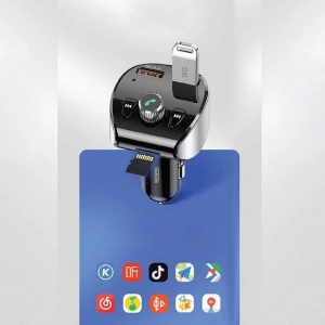 Hurtownia GSM - FM-Transmitter Joyroom Bluetooth 5.0 MP3 micro SD 2xUSB 18W 3A QC 3.0 schwarz (JR-CL02) - JYR150 - {ean13} - Hurt
