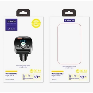 Hurtownia GSM - Transmiter FM Joyroom Bluetooth 5.0 MP3 micro SD 2xUSB 18W 3A QC 3.0 černý (JR-CL02) - JYR150 - {ean13} - Hurt
