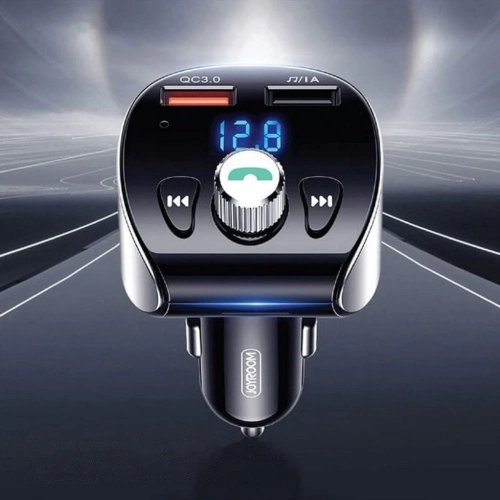 Transmiter FM Joyroom Bluetooth 5.0 MP3 micro SD 2xUSB 18W 3A QC 3.0 czarny (JR-CL02)