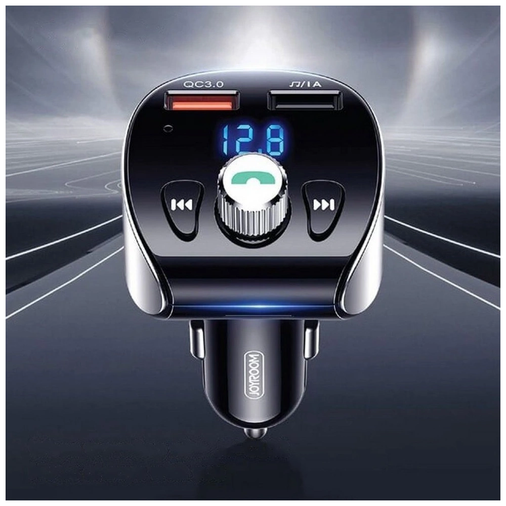 Hurtownia GSM - FM-Transmitter Joyroom Bluetooth 5.0 MP3 micro SD 2xUSB 18W 3A QC 3.0 schwarz (JR-CL02) - JYR150 - {ean13} - Hurt