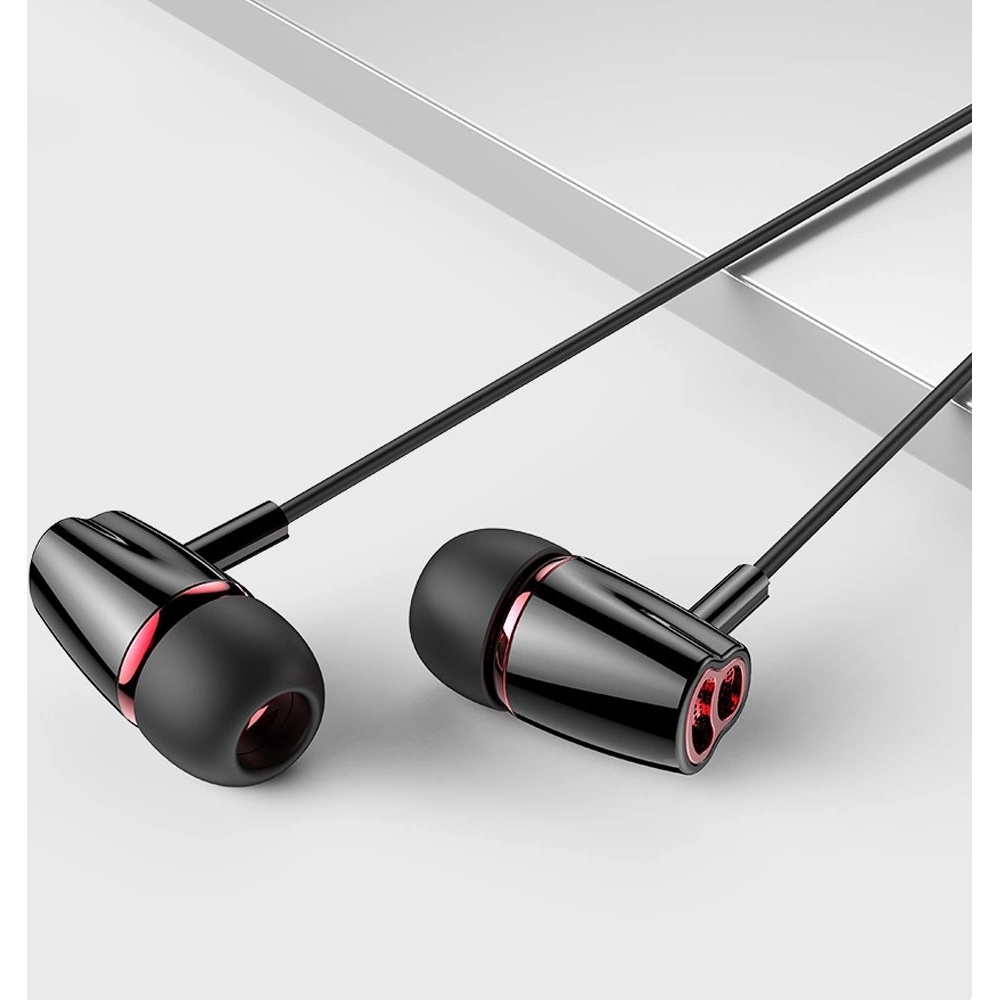 Wholesale Joyroom ear headphones 3.5mm mini jack with remote and microphone black (JR-EL114) - JYR152 - {ean13} - Hurt