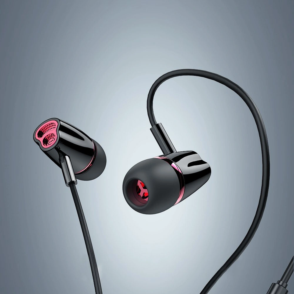 Wholesale Joyroom ear headphones 3.5mm mini jack with remote and microphone black (JR-EL114) - JYR152 - {ean13} - Hurt