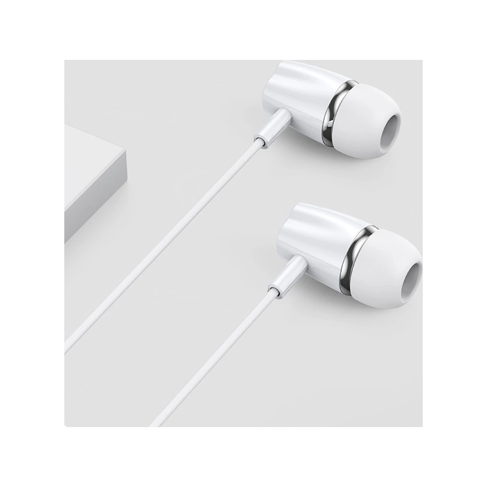 Hurtownia GSM - Fülhallgató Joyroom 3,5 mm mini jack távirányítóval és mikrofonnal fehér (JR-EL114) - JYR153 - {ean13} - Hurt