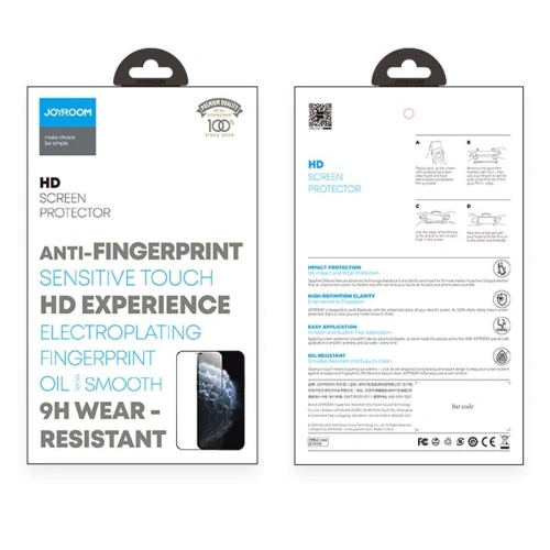 Szkło hartowane Joyroom Knight Series 2,5D Apple iPhone 12 mini czarny (JR-PF595)