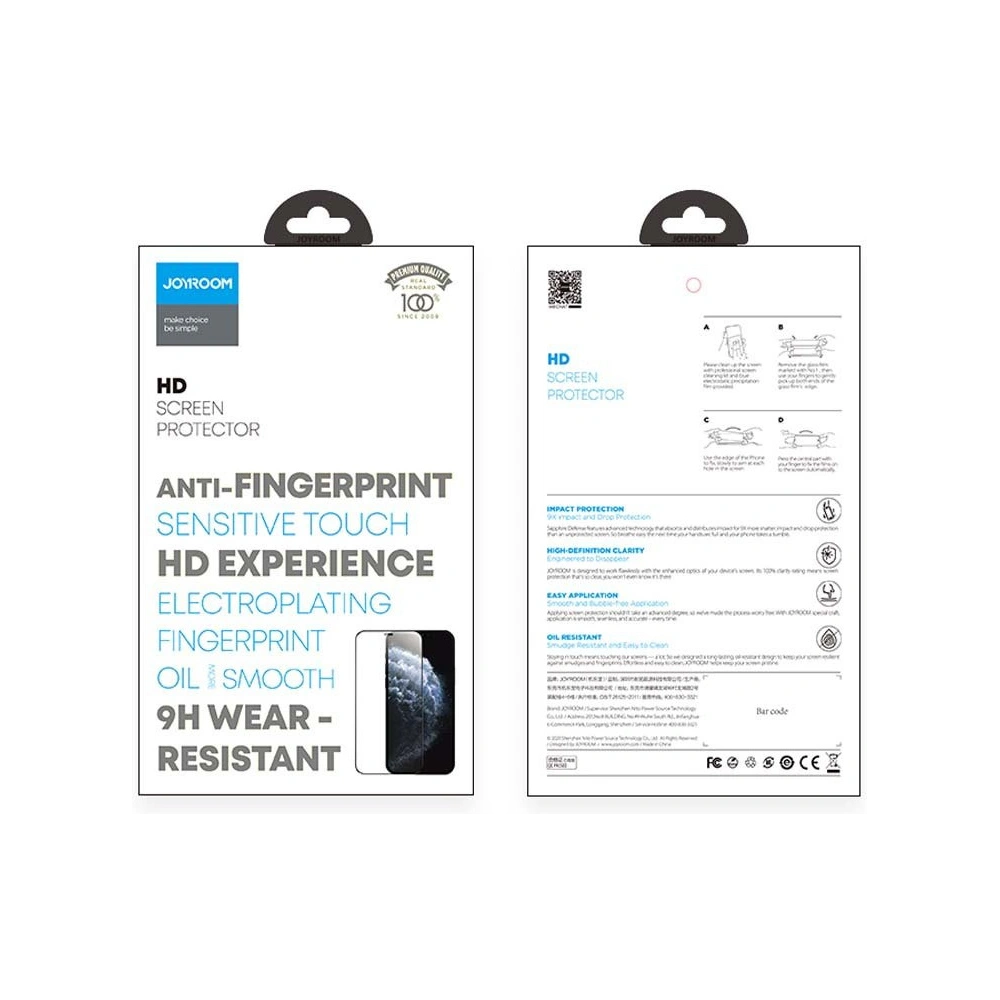 Hurtownia GSM - Gehärtetes Glas Joyroom Knight Series 2,5D Apple iPhone 12 mini schwarz (JR-PF595) - JYR156 - {ean13} - Hurt