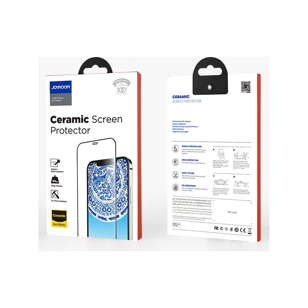 Hurtownia GSM - Gehärtetes Keramikglas Joyroom Knight Series 2,5D Apple iPhone 12 mini schwarz (JR-PF610) - JYR159 - {ean13} - Hurt
