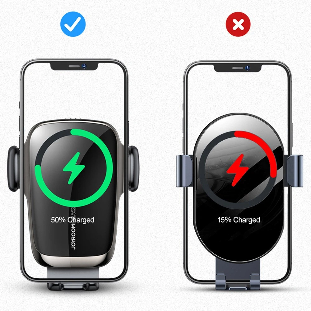 Wholesale Joyroom Qi Wireless Charger Automatic Electric Car Holder for Cockpit Dashboard Black (JR-ZS248) - JYR175 - {ean13} - Hurt