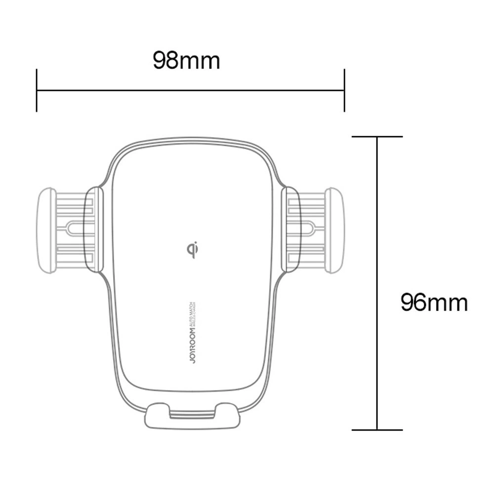 Wholesale Joyroom Qi Wireless Charger Automatic Electric Car Holder for Cockpit Dashboard Black (JR-ZS248) - JYR175 - {ean13} - Hurt