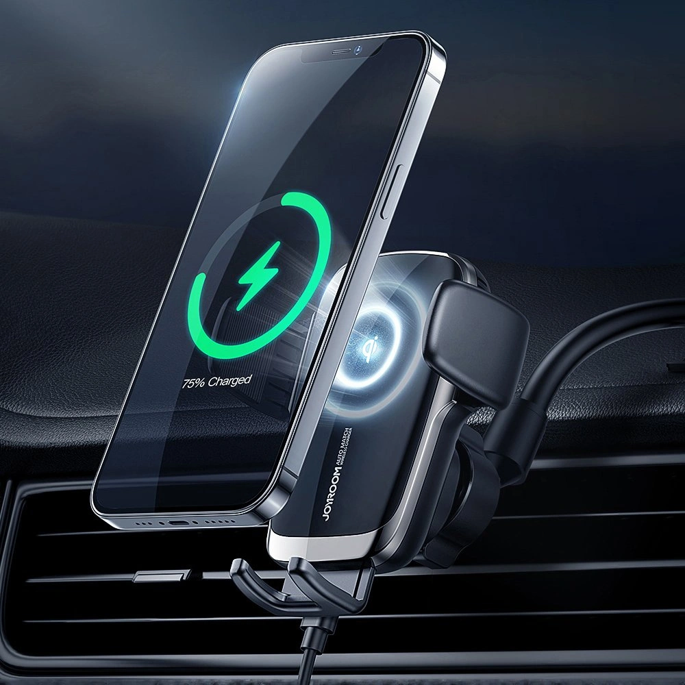 Wholesale Joyroom Qi Wireless Charger Automatic Electric Car Holder for Cockpit Dashboard Black (JR-ZS248) - JYR175 - {ean13} - Hurt